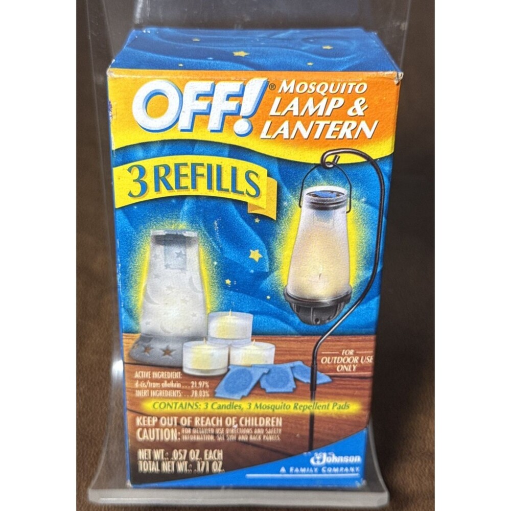 OFF! Mosquito Lamp & Lantern 3 Refills Bug Candles & Pads NOS
